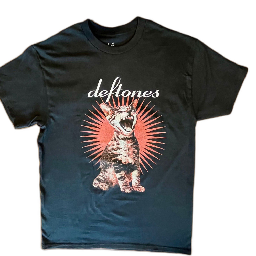Deftones "(Like) Linus" Cat Graphic Band Tee Black Medium Unisex NWOT - Picture 2 of 4